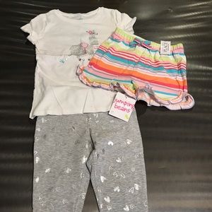 Jumping Beans Girl Top & Bottom Matching Sets